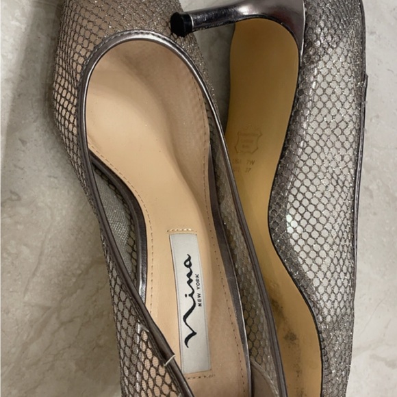 Nina silver sparkly shoes - Picture 3 of 5